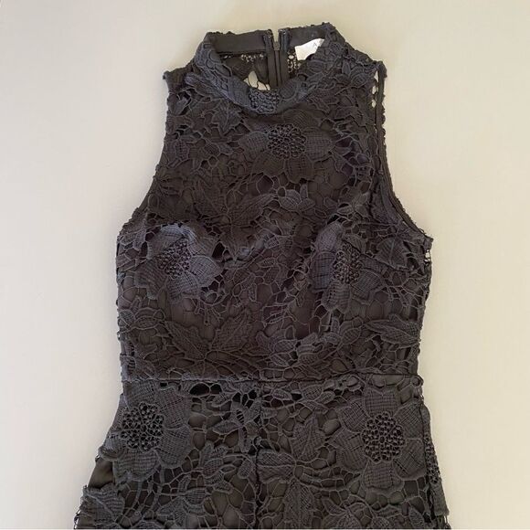 ASTR THE LABEL Samantha Lace Hi-Lo Illusion Lace Dress Black Size XS - Picture 5 of 13